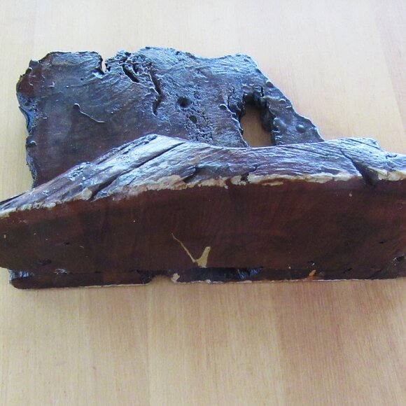 Vintage cypress wood handmade shelf - wall or tabletop - rustic, beach house - Picture 12 of 16